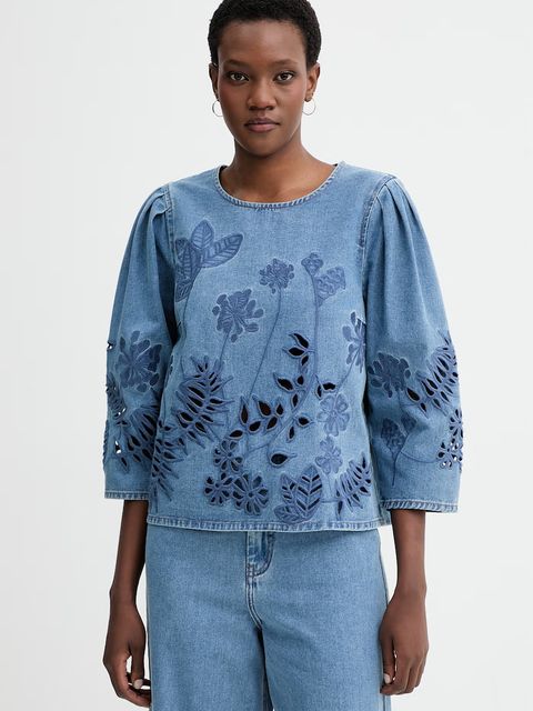 MUNTHE bluzka bawełniana BRAMBLE