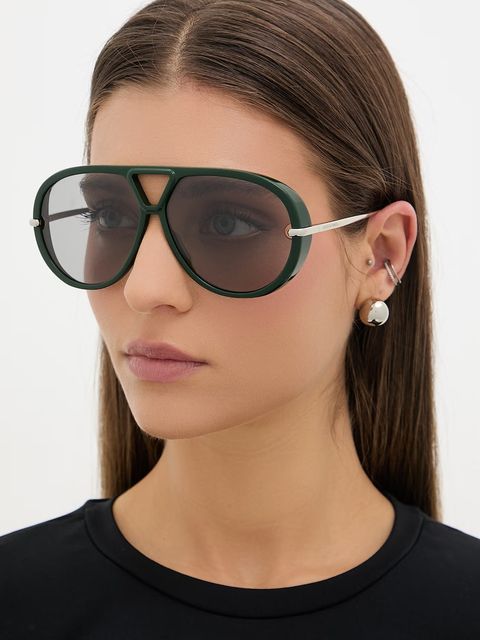 Bottega Veneta okulary przeciwsłoneczne pilotki damskie - zdjęcie produktu nr 1