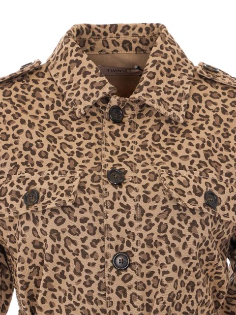TWINSET leopard-pattern jacket - Neutrals