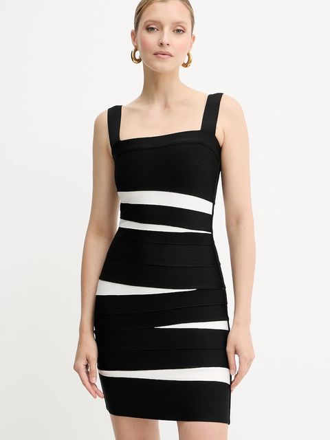 Herve Leger sukienka Eve kolor czarny mini dopasowana HLT8524993 - zdjęcie produktu nr 1