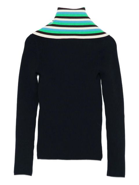 Sunnei folded striped long-sleeve sweater - Blue - zdjęcie produktu nr 2