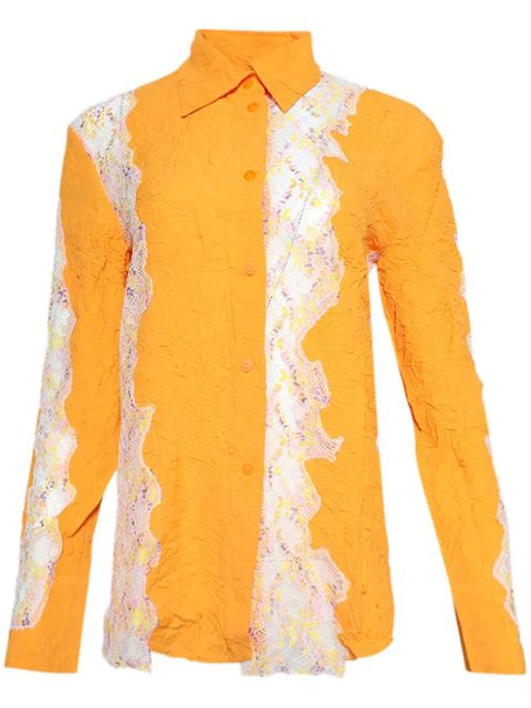 Christopher Esber Crimped Lace shirt - Orange - zdjęcie produktu nr 1