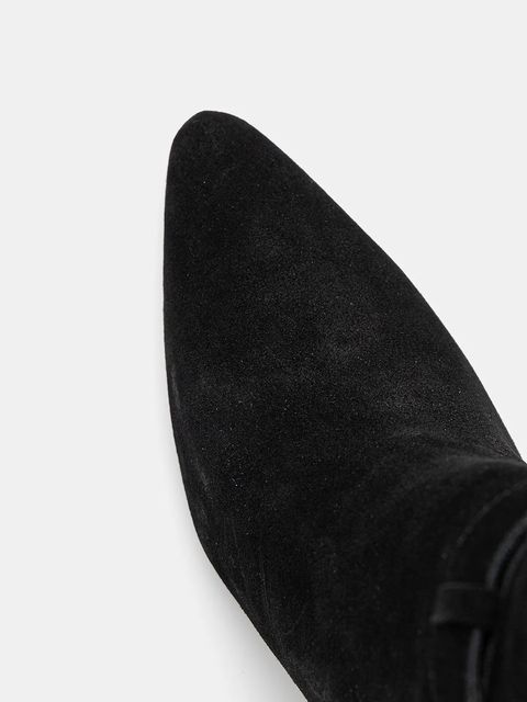 Steve Madden kozaki zamszowe Sirrens damskie kolor czarny na słupku 11004776