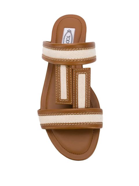 Tod's canvas insert sandals - Brown