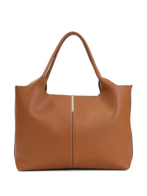 Tod's medium-small leather tote bag - Brown - zdjęcie produktu nr 1
