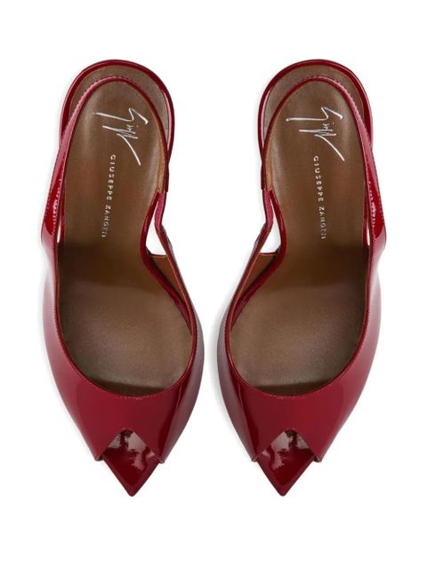 Giuseppe Zanotti 90mm Intriigo peep-toe slingback sandals - Red - zdjęcie produktu nr 2
