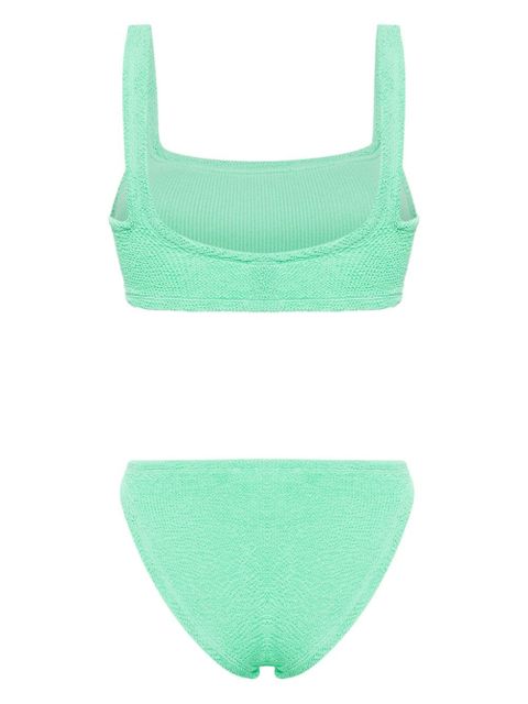 Hunza G Xandra crinkled bikini set - Green