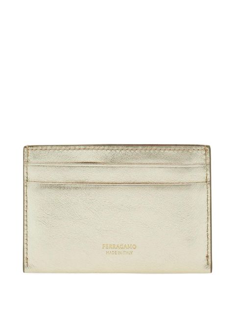 Ferragamo Gancini Leathercredit card holder - Gold