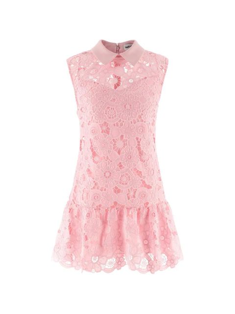 Self-Portrait lace collared dress - Pink - zdjęcie produktu nr 1