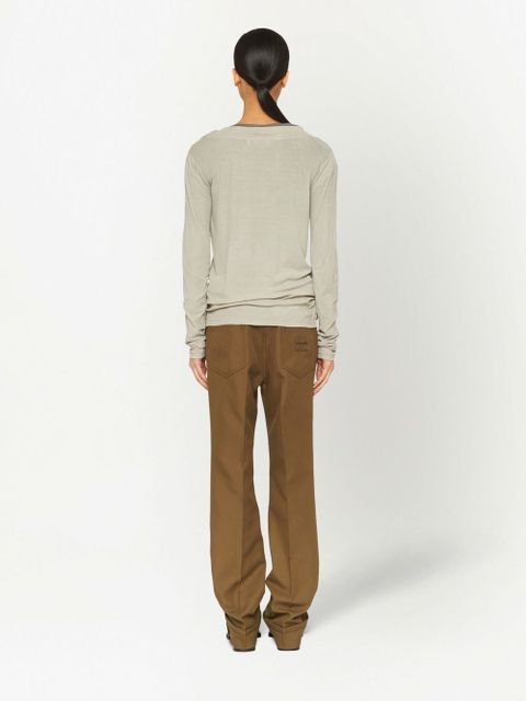 Miu Miu mid-rise straight-leg trousers - Green