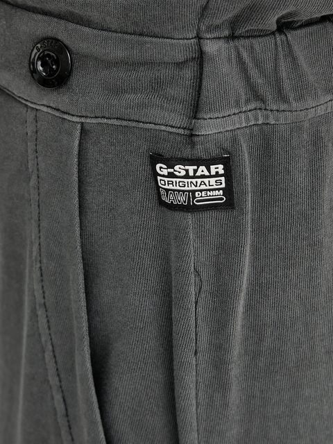 G-Star kombinezon bawełniany kolor szary z dekoltem w szpic D26093-C756