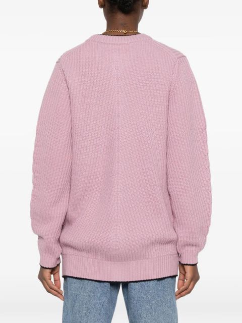 Chloé logo rib knit cardigan - Pink