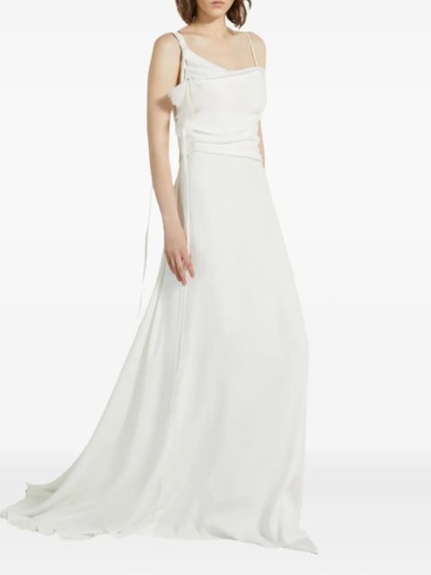 Max Mara Ghiglia draped maxi dress - White - zdjęcie produktu nr 2