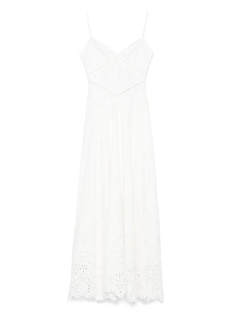 Self-Portrait embroidered cotton maxi dress - White - zdjęcie produktu nr 1