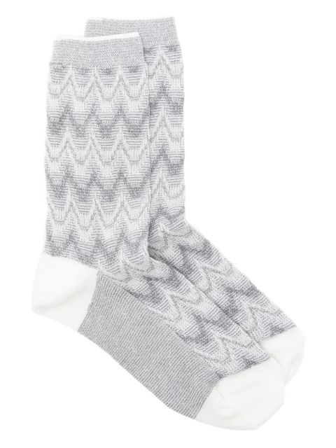 Missoni zig zag-pattern socks - Grey - zdjęcie produktu nr 1