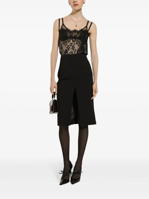 Dolce & Gabbana lace square-neck camisole - Black
