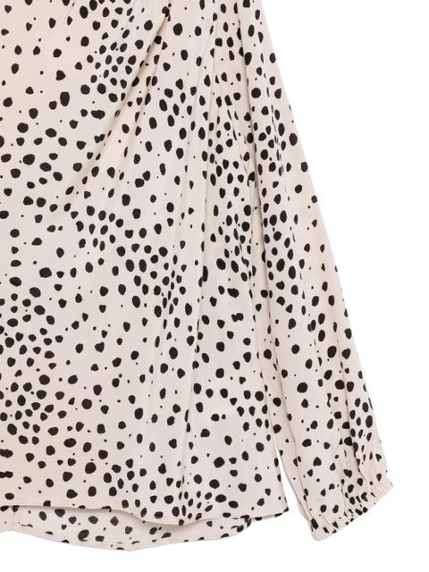 Ba&Sh Delphine spotted long-sleeve blouse - Neutrals