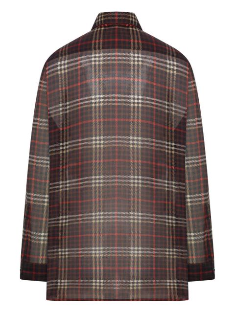 Saint Laurent plaid silk blouse - Red - zdjęcie produktu nr 2