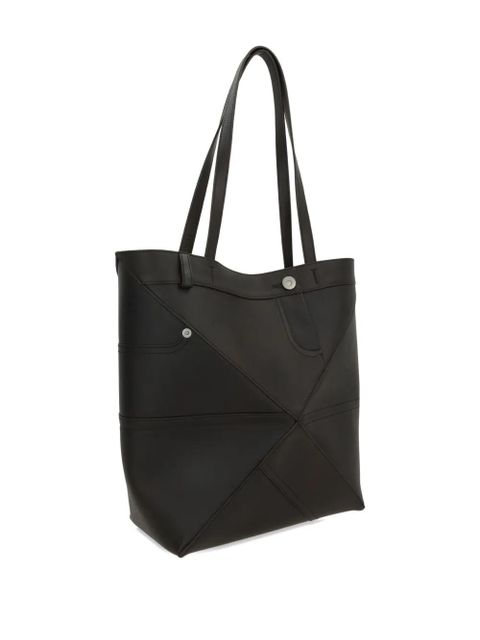 LOEWE medium Puzzle Fold Pantalon leather tote bag - Brown