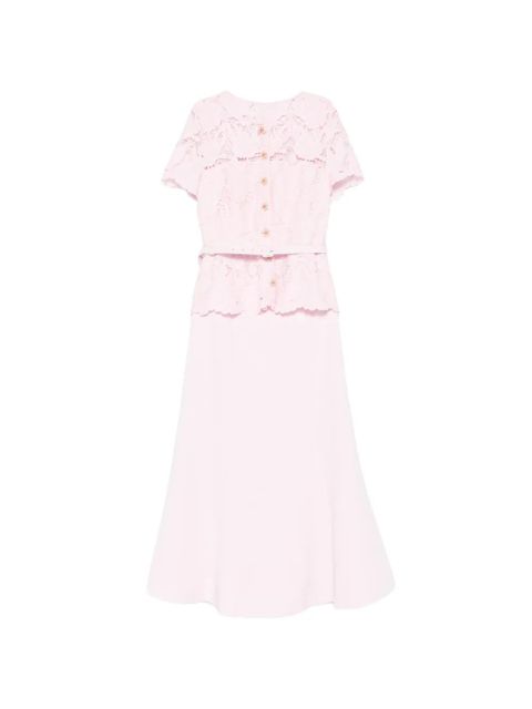 Self-Portrait lace belted dress - Pink - zdjęcie produktu nr 1