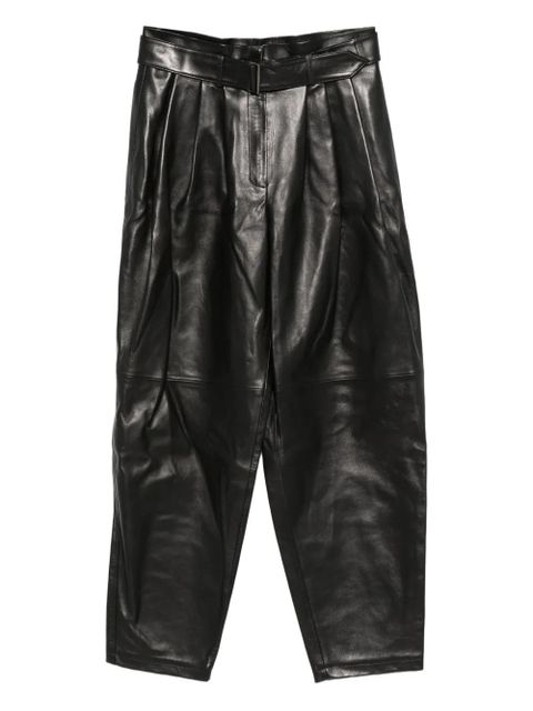 Magda Butrym belted leather trousers - Black - zdjęcie produktu nr 1