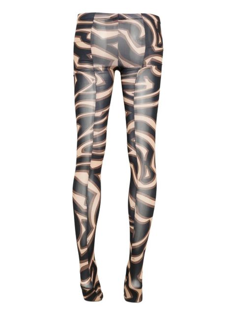 PUCCI abstract-print tights - Brown
