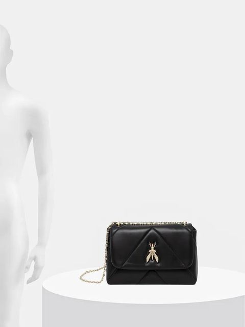 Patrizia Pepe torebka skórzana kolor czarny 8B0195 L006