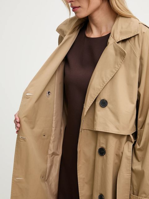 Answear.LAB płaszcz bawełniany kolor brązowy