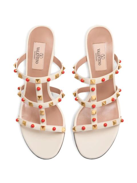 Valentino Garavani 60mm Rockstud embellished sandals - Neutrals