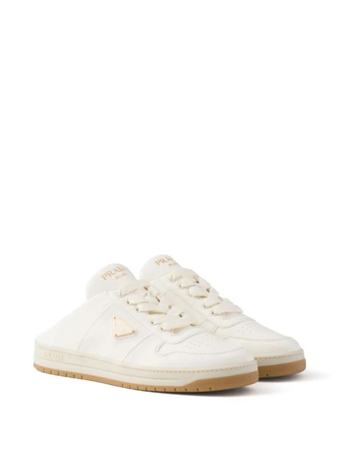 Prada leather sneaker mules - Neutrals
