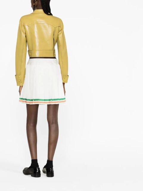 Casablanca high-waisted A-line skirt - White