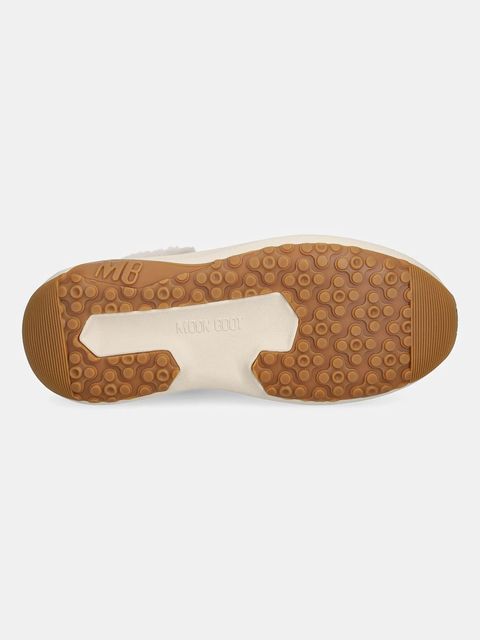 Moon Boot sneakersy zamszowe MB MOON247 CITY SHEARLING kolor beżowy 80D2490040 M008