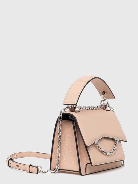 Karl Lagerfeld torebka skórzana kolor różowy