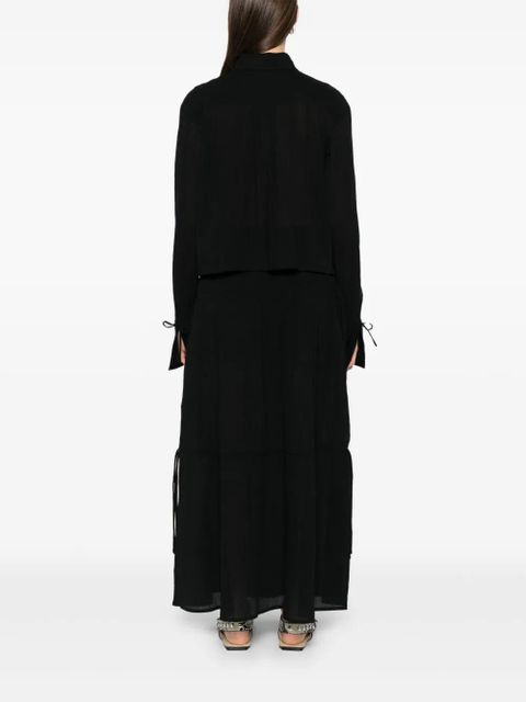 TOTEME drawstring-hem shirt - Black