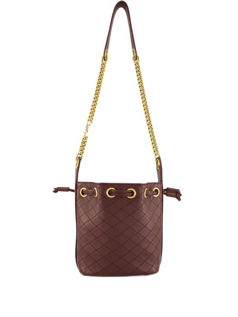 Saint Laurent mini quilted-leather bucket bag - Brown - zdjęcie produktu nr 1