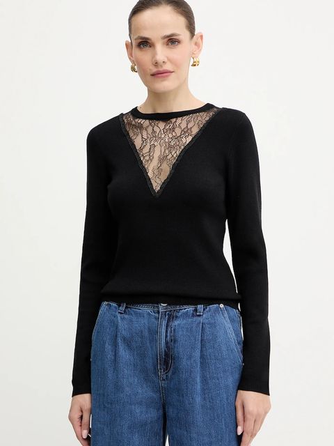 Morgan sweter damski kolor czarny lekki MCHANTI - zdjęcie produktu nr 1