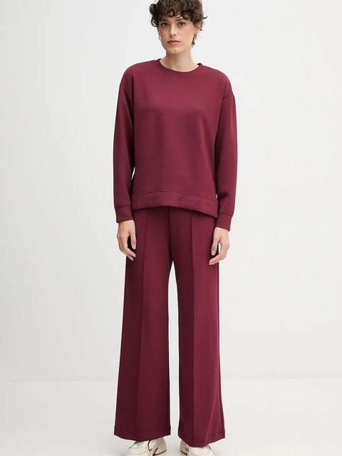 United Colors of Benetton bluza damska kolor bordowy gładka 3Y2F3M07M