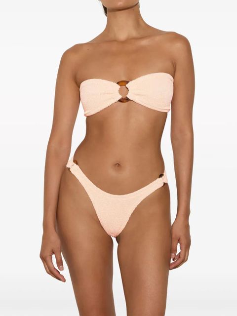 Hunza G Gloria bandeau crinkle bikini - Neutrals