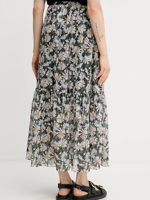 Weekend Max Mara spódnica jedwabna kolor czarny maxi rozkloszowana 2515101013600 - zdjęcie produktu nr 2