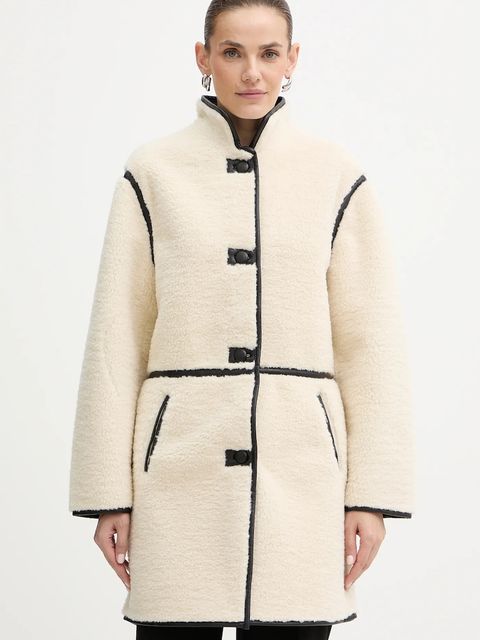 Morgan płaszcz kolor beżowy GLAINI - zdjęcie produktu nr 1