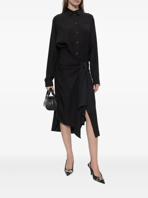 Diesel D-Iletta button knot midi dress - Black - zdjęcie produktu nr 2