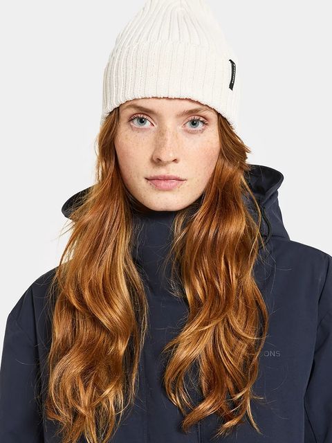 Didriksons czapka bawełniana LAKEN kolor beżowy 505757