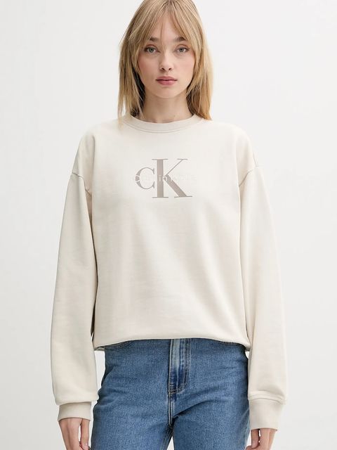 Calvin Klein Jeans bluza damska kolor beżowy LV047B234G - zdjęcie produktu nr 1