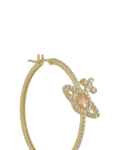 Vivienne Westwood Olympia pavé orb hoop earrings - Gold - zdjęcie produktu nr 2