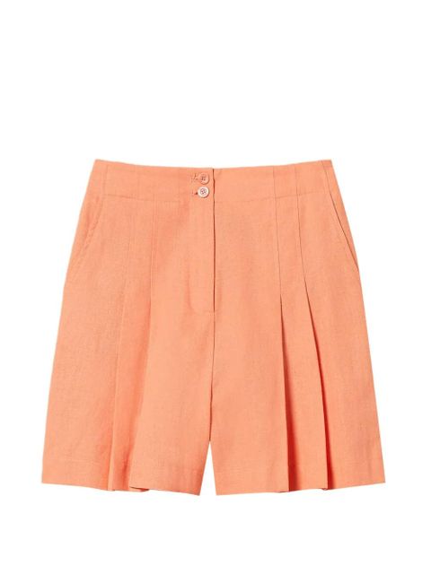 TWINSET pleated button shorts - Orange - zdjęcie produktu nr 1