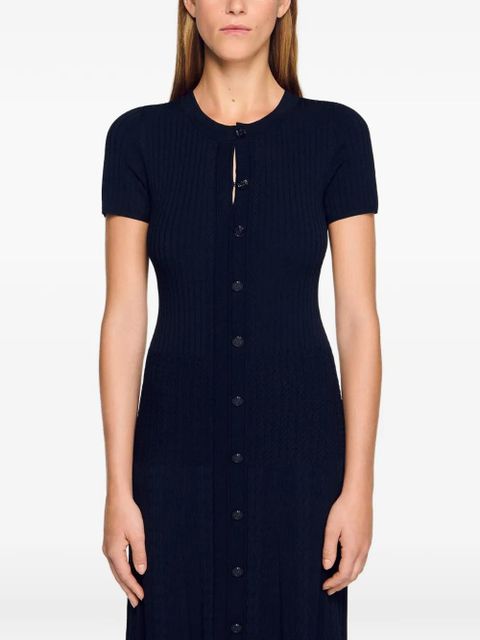 SANDRO knitted maxi dress - Blue