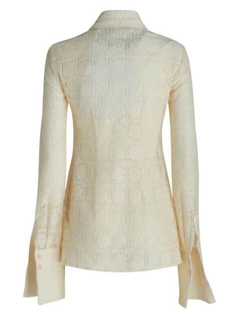 Sportmax floral-lace shirt - Neutrals - zdjęcie produktu nr 2
