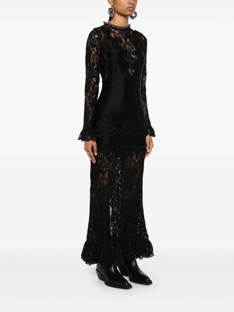 Rabanne floral-lace detail maxi dress - Black - zdjęcie produktu nr 2
