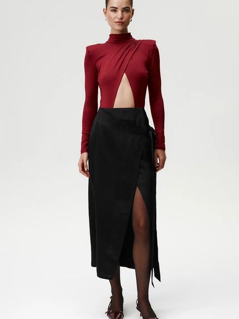 Undress Code body Thong damska kolor bordowy gładka 1014