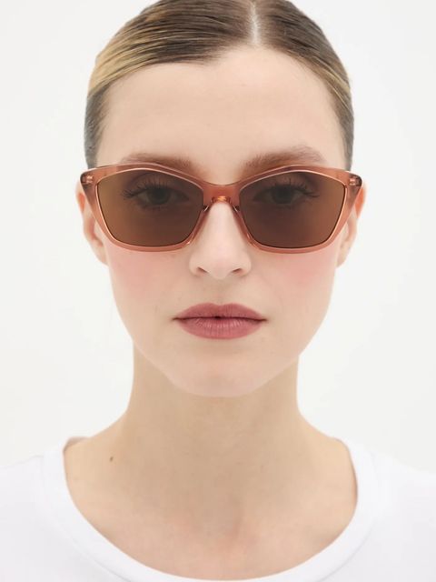 Saint Laurent okulary przeciwsłoneczne damskie kolor brązowy SL 775